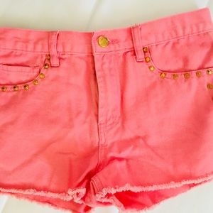 Forever 21 pink denim shorts